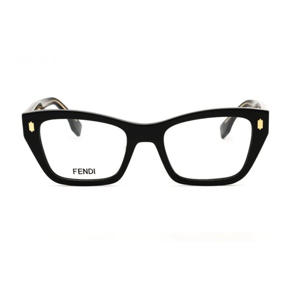 NEW FENDI EYEGLASSES, BLACK WOMEN EYEWEAR FENDI FE50118F 001